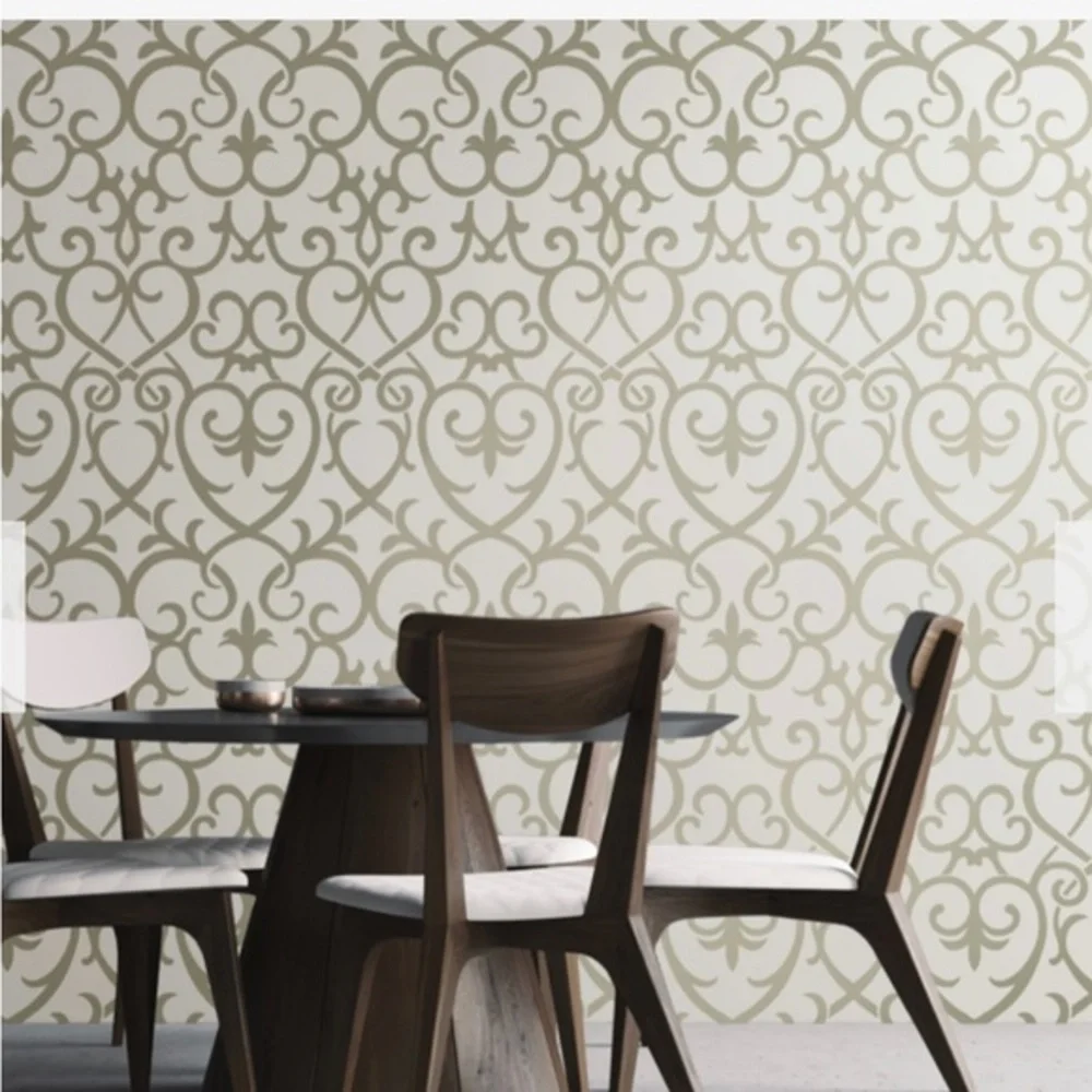 NWT Scott Living Self-Adhesive Wallpaper RHAPSODY Taupe Gold 20.5-in x 18-ft NEW